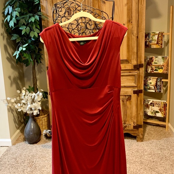 Ralph Lauren Bordeaux Jersey Dress - Picture 7 of 7